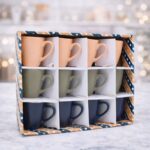 ⁦طقم كاسات بورسلان للشاي بألوان متعدة عدد 12 كاسة⁩ - الصورة ⁦2⁩