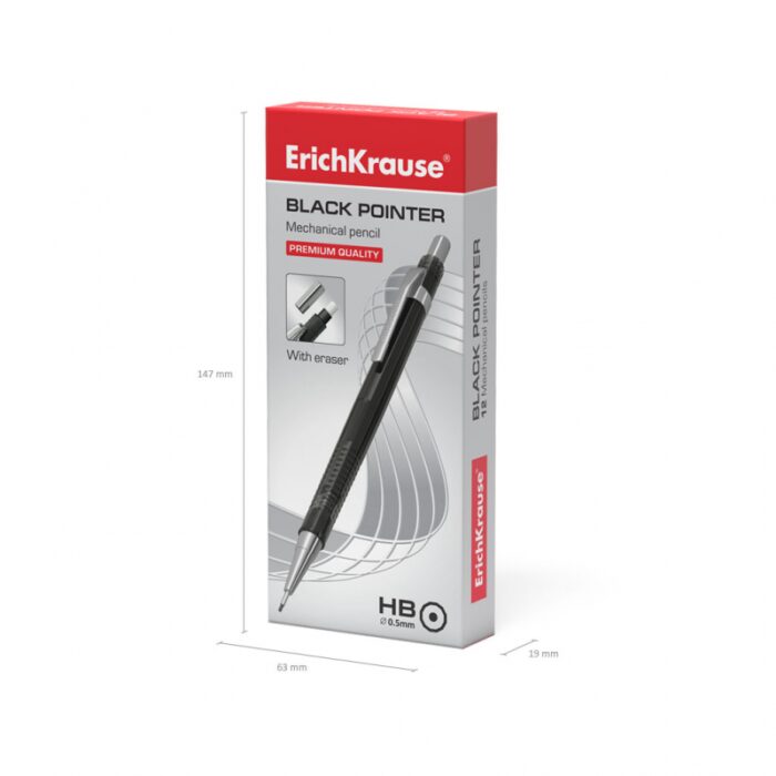 ⁦Mechanical pencil ErichKrause Black Pointer 0.5 mm, HB (box 12 pcs.)⁩ - الصورة ⁦4⁩