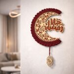هلال رمضان كبير خشب وكروشيه - نكشة فن