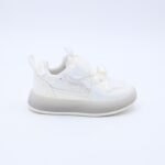 ⁦حذاء رياضي مضيء بشريط لاصق لون أبيض⁩ - الصورة ⁦5⁩