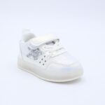 ⁦حذاء رياضي مضيء بشريط لاصق لون أبيض⁩ - الصورة ⁦10⁩