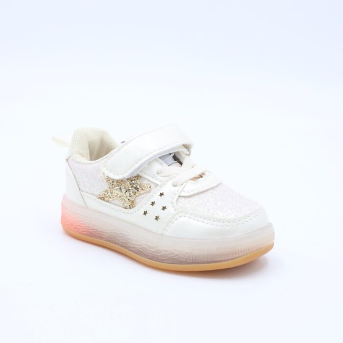 ⁦حذاء رياضي مضيء بشريط لاصق لون بيج⁩ - الصورة ⁦6⁩