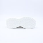 حذاء جلد بنعل مريح وعملي رياضي برباط وهمي لون أبيض
