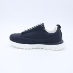 ⁦حذاء جلد بنعل مريح وعملي رياضي برباط وهمي لون كحلي⁩ - الصورة ⁦4⁩