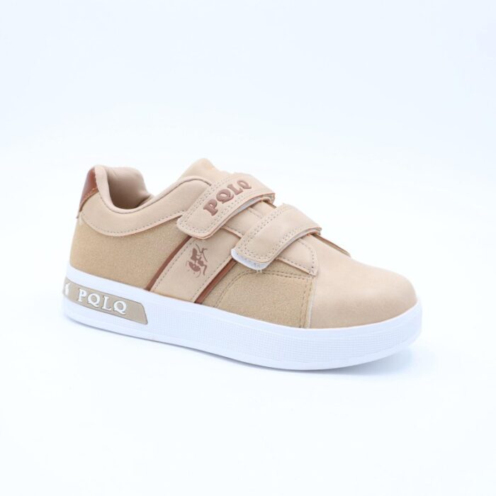 ⁦حذاء رياضي بشريطين لاصق لون بيج⁩ - الصورة ⁦9⁩