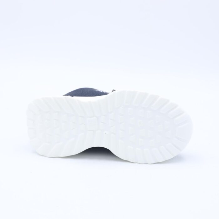 ⁦حذاء جلد بنعل مريح وعملي رياضي برباط وهمي لون كحلي⁩ - الصورة ⁦5⁩