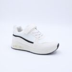 ⁦حذاء رياضي بشريط لاصق لون ابيض⁩ - الصورة ⁦3⁩