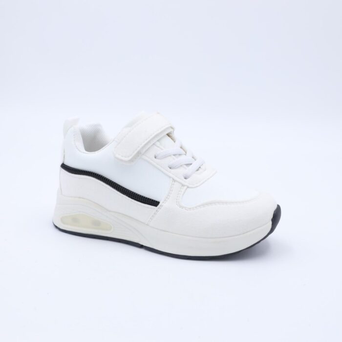 ⁦حذاء رياضي بشريط لاصق لون ابيض⁩ - الصورة ⁦3⁩