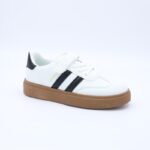 ⁦حذاء رياضي نعل عريض بناتي لون ابيض وأسود⁩ - الصورة ⁦3⁩