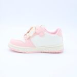 ⁦حذاء رياضي مع ستيكر لابوبو بشريط لاصق بناتي لون زهري وابيض⁩ - الصورة ⁦5⁩