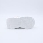 حذاء رياضي مع ستيكر لابوبو بشريط لاصق بناتي لون أسود وابيض