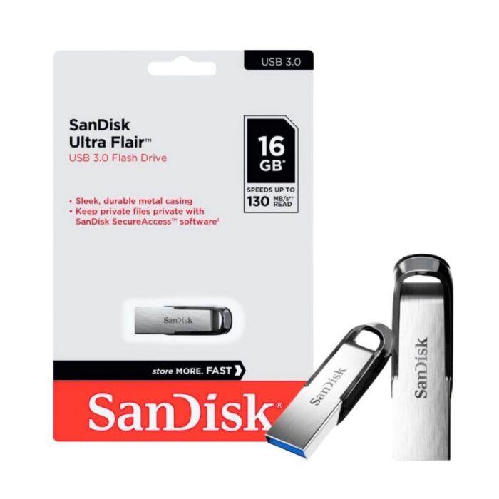 ⁦SanDisk Ultra Flair USB 3.0 Flash Drive 16GB⁩ - الصورة ⁦3⁩