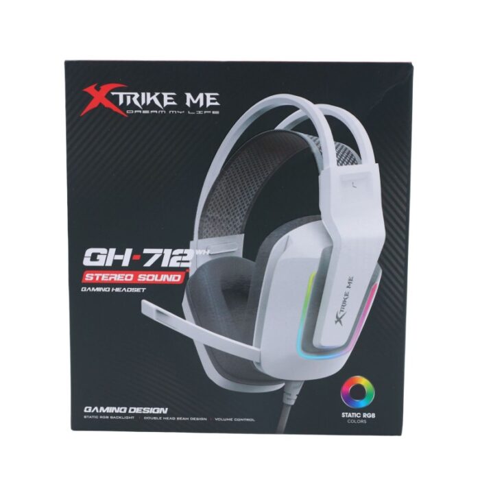 ⁦سماعة رأس سلكية للألعاب XTRIKE ME - GH-712 – أبيض⁩ - الصورة ⁦2⁩