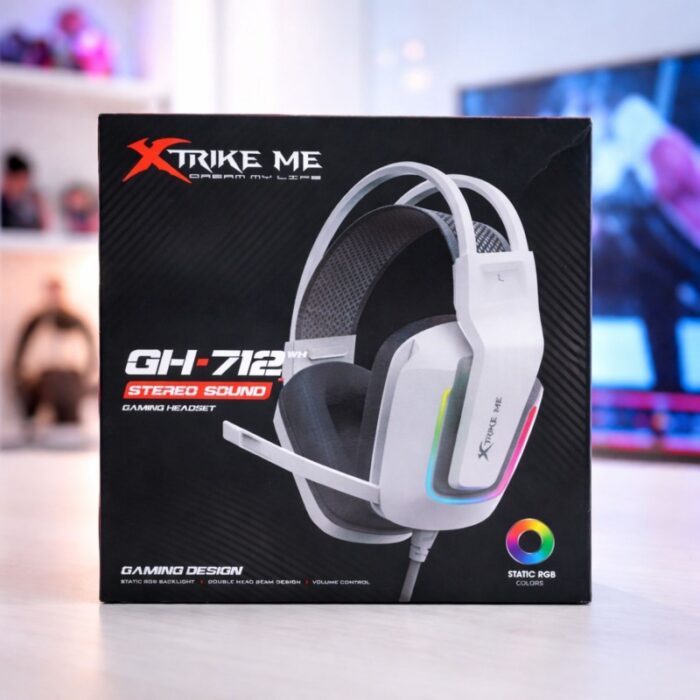 ⁦سماعة رأس سلكية للألعاب XTRIKE ME - GH-712 – أبيض⁩ - الصورة ⁦5⁩