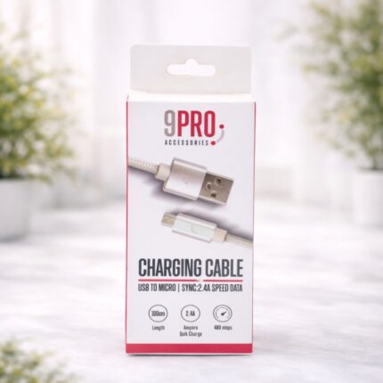 9Pro Charging Cable USB To Micro 1M-Silver