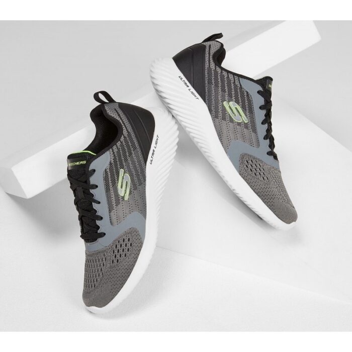 ⁦Skechers Men's Bounder - Verkona Shoes - حذاء سكيتشرز باوندر فيركونا للرجال لون رمادي⁩ - الصورة ⁦3⁩