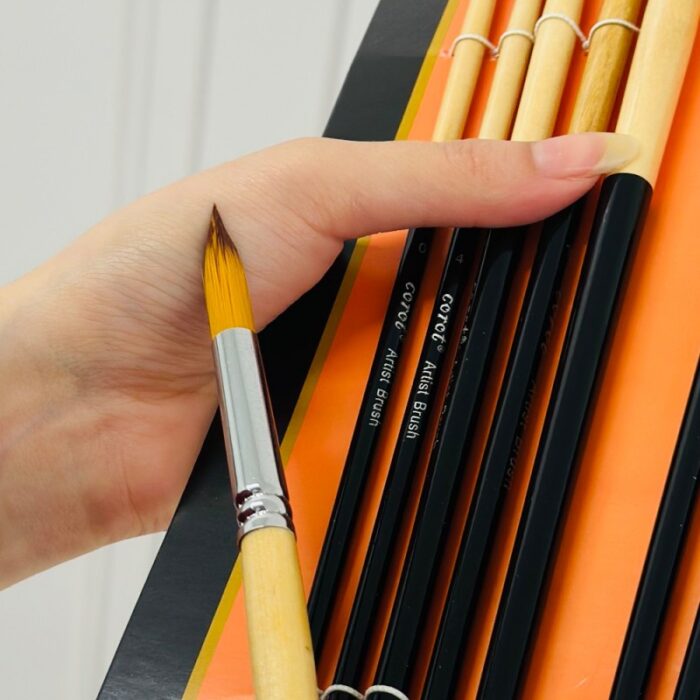 ⁦طقم فراشي رسم برأس مُدبب 9 قطع⁩ - الصورة ⁦3⁩