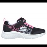⁦حذاء سكيتشرز مايكروسبيك بلس سويرل سويت للأطفال لون أسود ونعل أبيض- Skechers Kids' Microspec Plus Swirl Sweet Shoes⁩ - الصورة ⁦2⁩