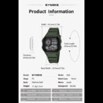 ساعة 3 شاشات سيليكون مربعة بألوان مختلفة