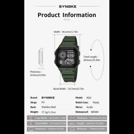 ساعة 3 شاشات سيليكون مربعة بألوان مختلفة