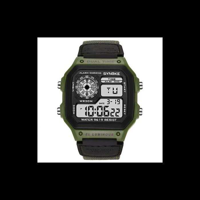 ⁦ساعة 3 شاشات سيليكون مربعة بألوان مختلفة⁩ - الصورة ⁦5⁩