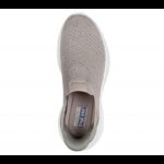 ⁦Skechers Women's Slip-ins: BOBS Sport Infinity - Daily Vision Shoes - حذاء سكيتشرز سليب انس: بوبس انفينتي للنساء لون بيج ونعل أبيض⁩ - الصورة ⁦3⁩