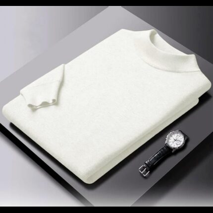 بلوزة نص جولف للرجال لون أبيض