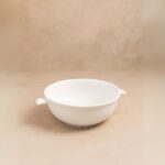 ⁦صحن بورسلان بتصميم دائري قطر 12 سم لون أبيض⁩ - الصورة ⁦4⁩