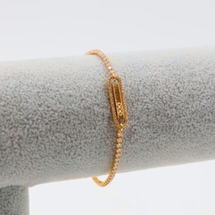 سوار تنس لون ذهبي