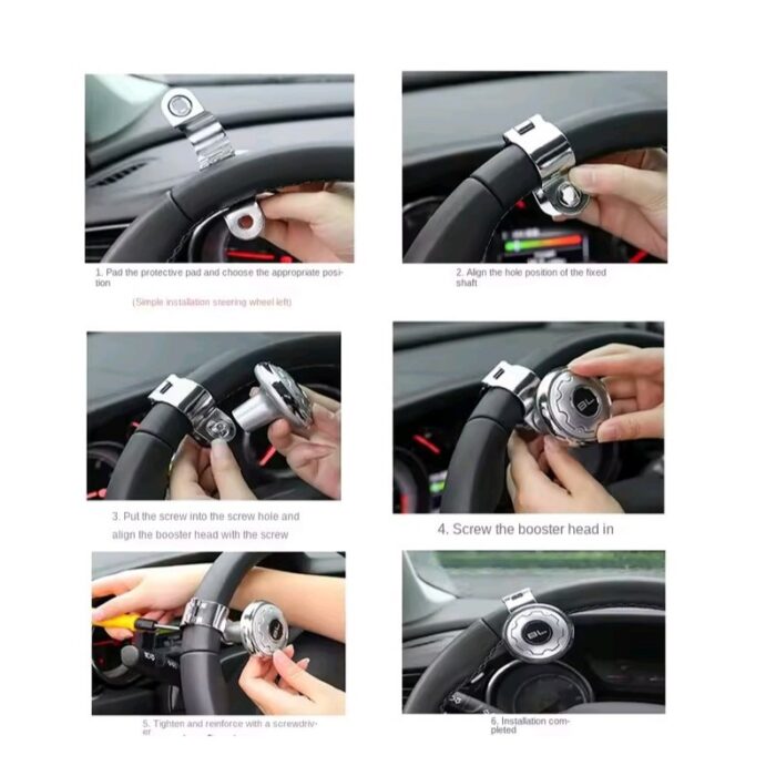 ⁦مقبض دوار ل steering للسيارة - دوارن 360 درجة - تجعل القيادة سهلاً مما يقلل الضغط على يديك وذراعيك.⁩ - الصورة ⁦4⁩