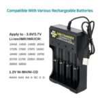 ⁦قاعدة شحن بطاريات قابلة للشحن 18650 - يمكن شحن 4 بطاريات في نفس الوقت - بمنفذ USB⁩ - الصورة ⁦3⁩