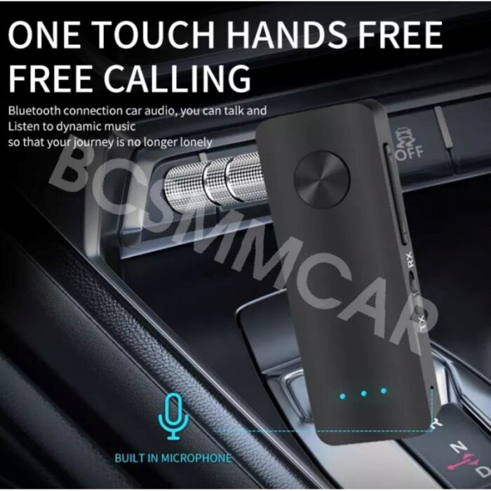 ⁦محول صوت أوكس - يعمل بتقنية البلوتوث 5.3 - مثالي للسيارة والمنزل - قابل لاعادة الشحن⁩ - الصورة ⁦2⁩