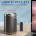 ⁦محول صوت أوكس - يعمل بتقنية البلوتوث 5.3 - مثالي للسيارة والمنزل - قابل لاعادة الشحن⁩ - الصورة ⁦3⁩