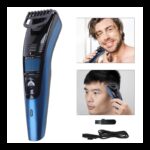 ماكينة حلاقة كهربائية Kemei احترافية للشعر واللحية للرجال ذات رأس واحد - مزودة بعدّاد للتحكم بمستوى ارتفاع الرأس لحلاقة مثالية دائما