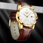 ⁦ساعة يد رجالية فخمة تضيء في الظلام - حزام جلد فخم لون بني- ماركة LIGE⁩ - الصورة ⁦5⁩