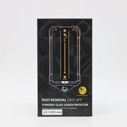 حماية شاشة متينة توفر حماية عالية ووضوح ونقاء للشاشة مع قطعة مخصصة للتركيب بسهولة واتقان ايفون 13 برو ماكس