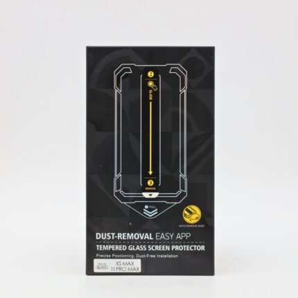 حماية شاشة متينة توفر حماية عالية ووضوح ونقاء للشاشة مع قطعة مخصصة للتركيب بسهولة واتقان ايفون 11 برو ماكس + اكس اس ماكس