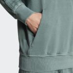 ⁦adidas Mens' ALL SZN French Terry Washed Hoodie - Green⁩ - الصورة ⁦6⁩