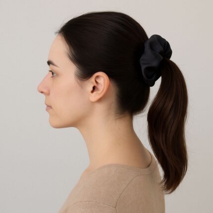 ربطة شعر ستان لون أسود