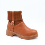 ⁦جزمة مع كعب للنساء لون عسلي⁩ - الصورة ⁦7⁩