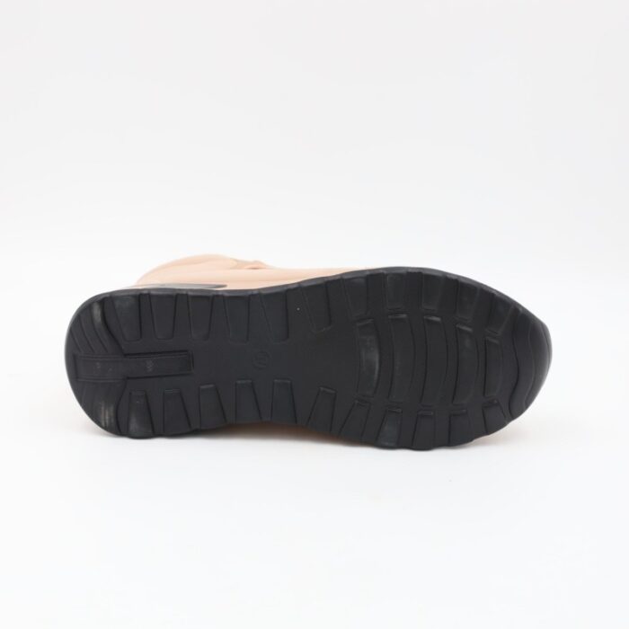 ⁦حذاء كاجوال برباط مع كعب شتوي للنساء لون بيج⁩ - الصورة ⁦8⁩