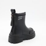 ⁦بسطار جلد للأطفال لون أسود⁩ - الصورة ⁦4⁩