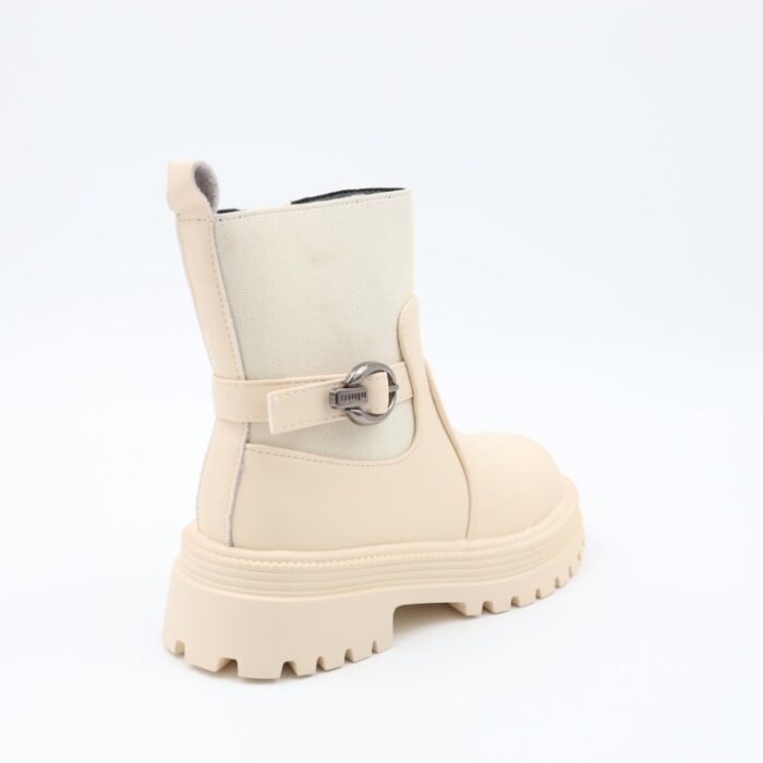 ⁦بسطار جلد للأطفال لون بيج⁩ - الصورة ⁦4⁩