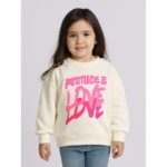 بلوزة بناتي بأكمام طويلة لون أبيض