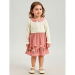 فستان بناتي لون زهري