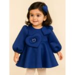 ⁦فستان بناتي لون أزرق⁩ - الصورة ⁦2⁩