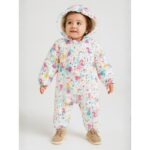 ⁦افرهول بناتي شنوي بسحاب للاطفال لون ابيض برسومات⁩ - الصورة ⁦2⁩