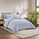 ⁦[14112356] طقم غطاء تخت 6 قطع FLOWER WINTER FOG GREY KING 260×240 CM⁩ - الصورة ⁦7⁩