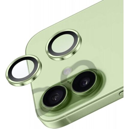 طقم حماية 2 قطع لعدسات كاميرا لايفون 12 لون أخضر فاتح