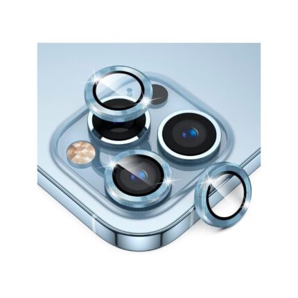 طقم حماية 3 قطع لعدسات كاميرا لايفون 11pro/ 11pro max لون أزرق